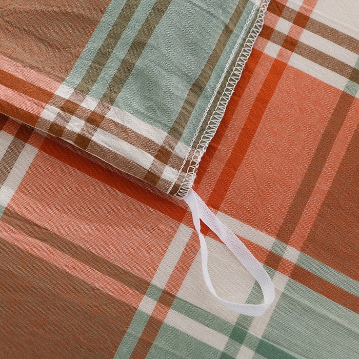 91家纺网 家纺一手货源 找家纺 润淳家居 2025新款A类全棉水洗棉四件套三件套 华沙格 桔