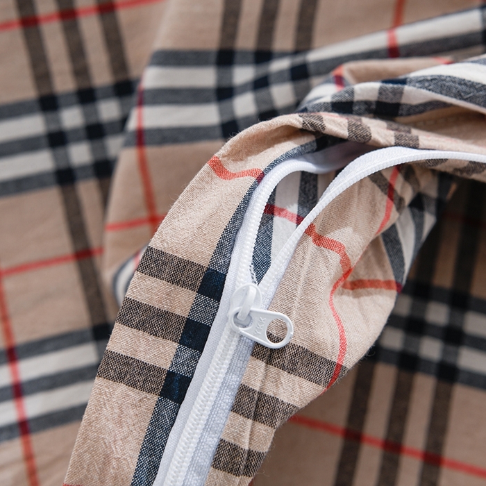 91家纺网 家纺一手货源 找家纺 润淳家居 2025新款A类全棉水洗棉四件套三件套 巴宝莉 迷你格