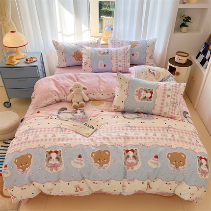 91家纺网 家纺一手货源 找家纺 （总）798家纺 2025新款全棉13370卡通印花四件套