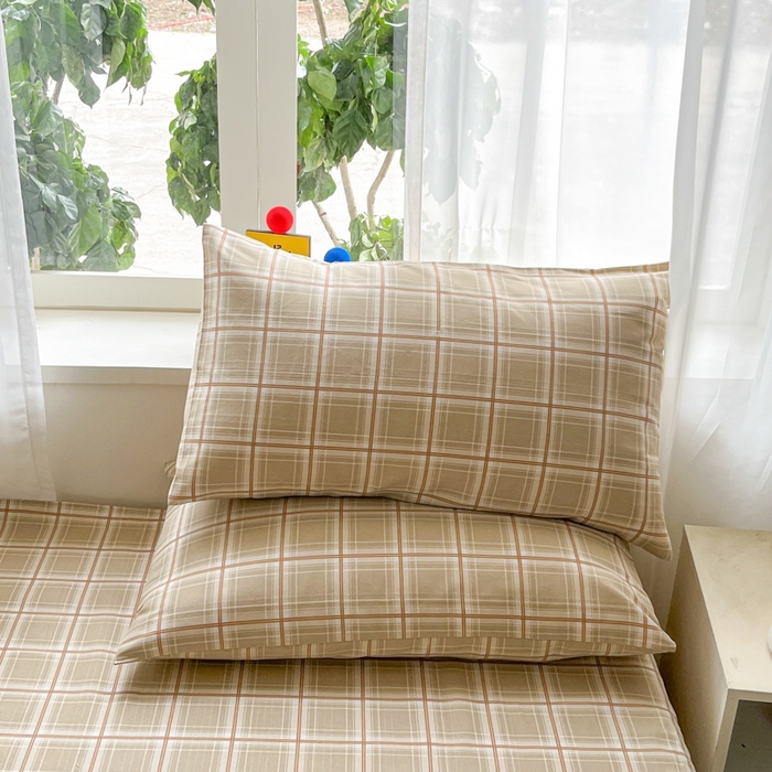 91家纺网 家纺一手货源 找家纺 莱通2025新款原棉老粗布床单 悠悠梦格