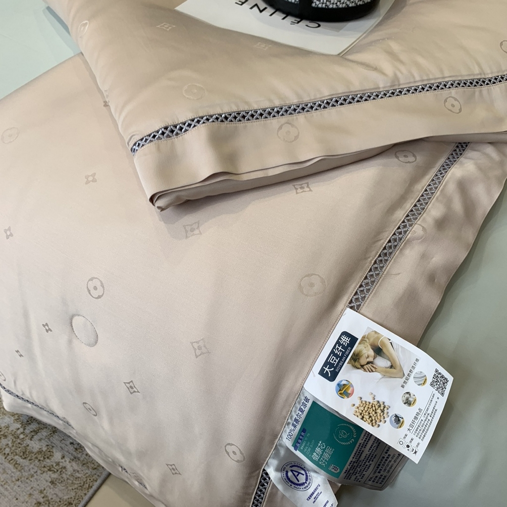 91家纺网 家纺一手货源 找家纺 奈萝家纺 2025新款60S天丝提花夏凉被空调被子被芯 肉桂色