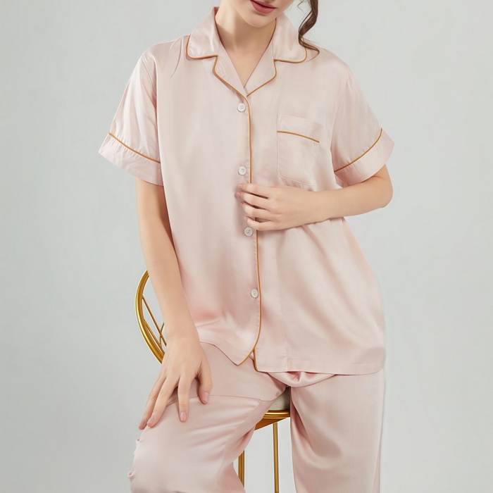 91家纺网 家纺一手货源 找家纺 欧夏家纺 2025新款莱赛尔天丝睡衣家居服 清雅玉