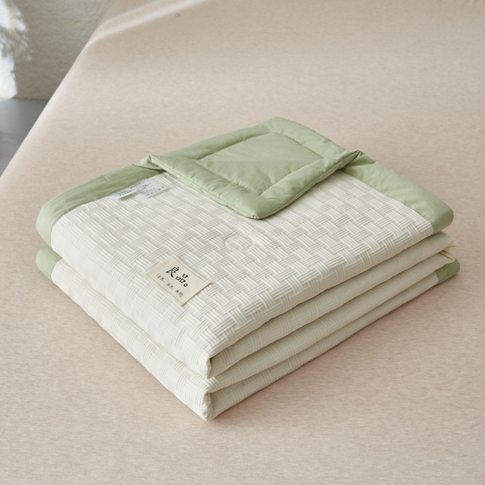 91家纺网 家纺一手货源 找家纺 子由家居 2025新款良品格大豆纤维夏被被子被芯 良品格-果绿