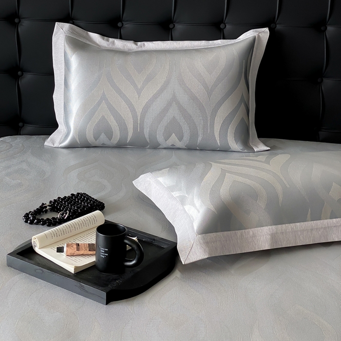 91家纺网 家纺一手货源 找家纺 由有家居 2025新款A类轻奢高精密7A抗菌色织可水洗冰丝床笠款凉席三件套 风尚