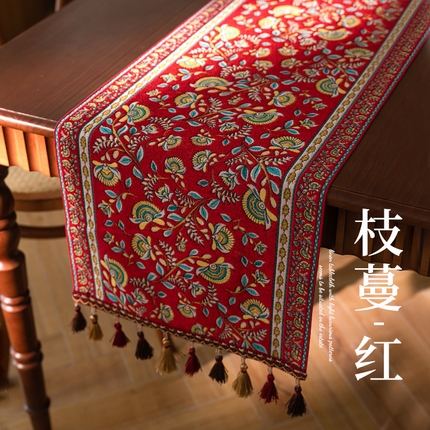 91家纺网 家纺一手货源 找家纺 （总）南通大梧纺织 2025新款桌旗-SD仿棉麻