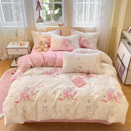 91家纺网 家纺一手货源 找家纺 （总）798家纺 2025新款全棉13370卡通印花四件套