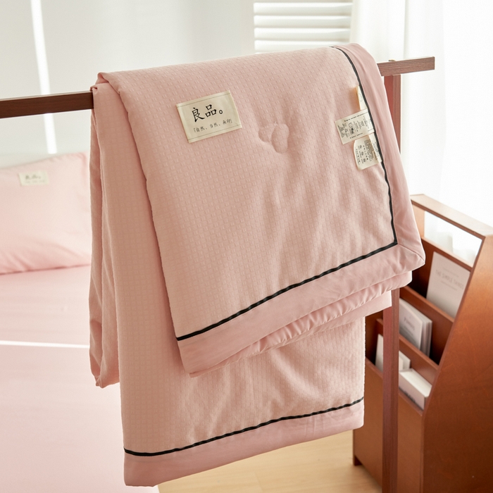 91家纺网 家纺一手货源 找家纺 子由家居 2025新款雪花棉提花大豆被被子被芯 雪花棉-浅粉