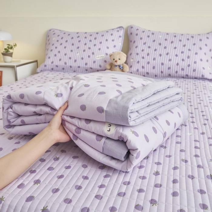 91家纺网 家纺一手货源 找家纺 子由家居 2025新款纯棉新疆棉花被被子被子 棉花被-草莓季