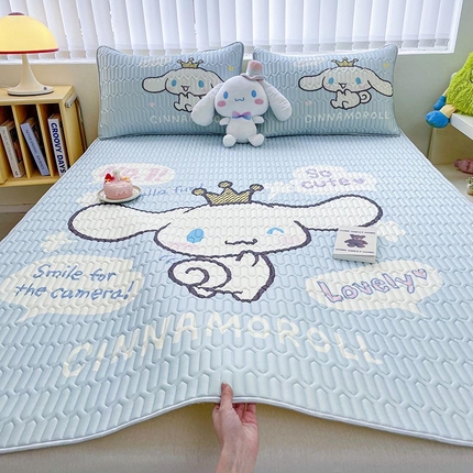 米帛家纺2025新款大版三丽鸥乳胶凉席-绑带款 皇冠玉桂狗