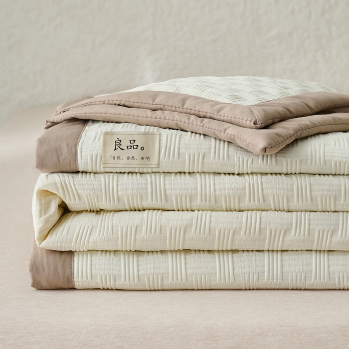 91家纺网 家纺一手货源 找家纺 子由家居 2025新款良品格大豆纤维夏被被子被芯 良品格-驼色