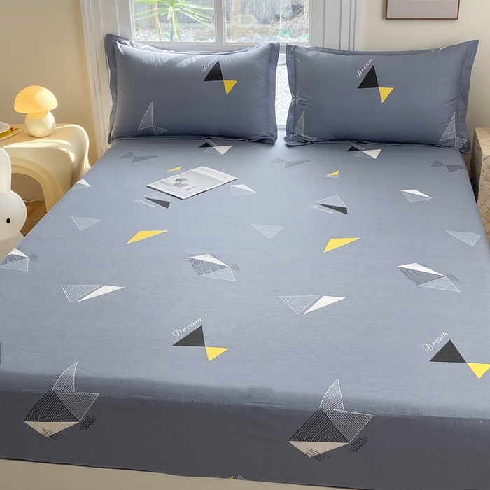 91家纺网 家纺一手货源 找家纺 凌云2025新款13372A类全棉床笠    英伦时尚