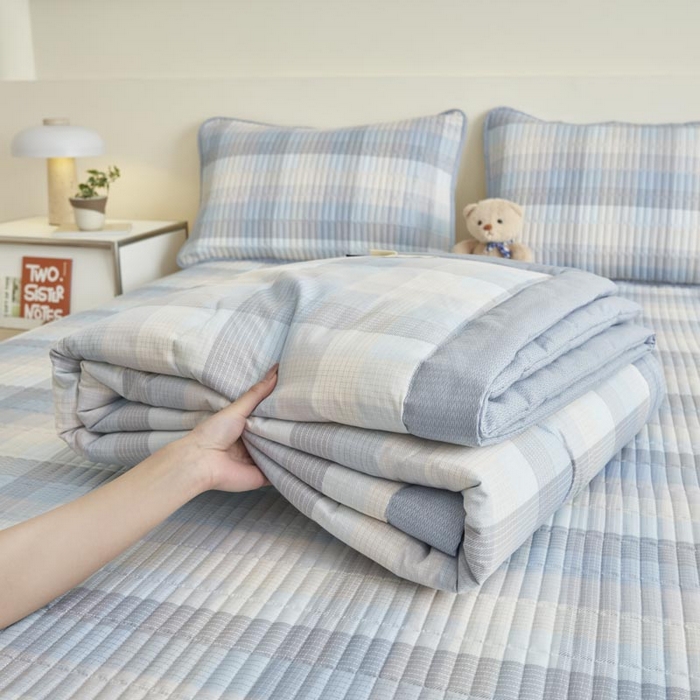 91家纺网 家纺一手货源 找家纺 子由家居 2025新款纯棉新疆棉花被被子被子 棉花被-经典格