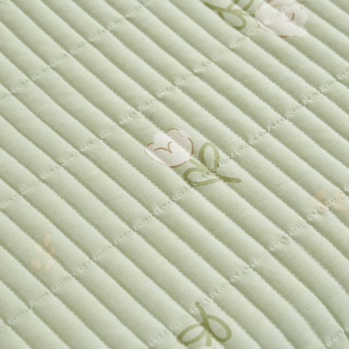 91家纺网 家纺一手货源 找家纺 子由家居 2025新款纯棉印花夹棉床盖 棉花被-新疆棉