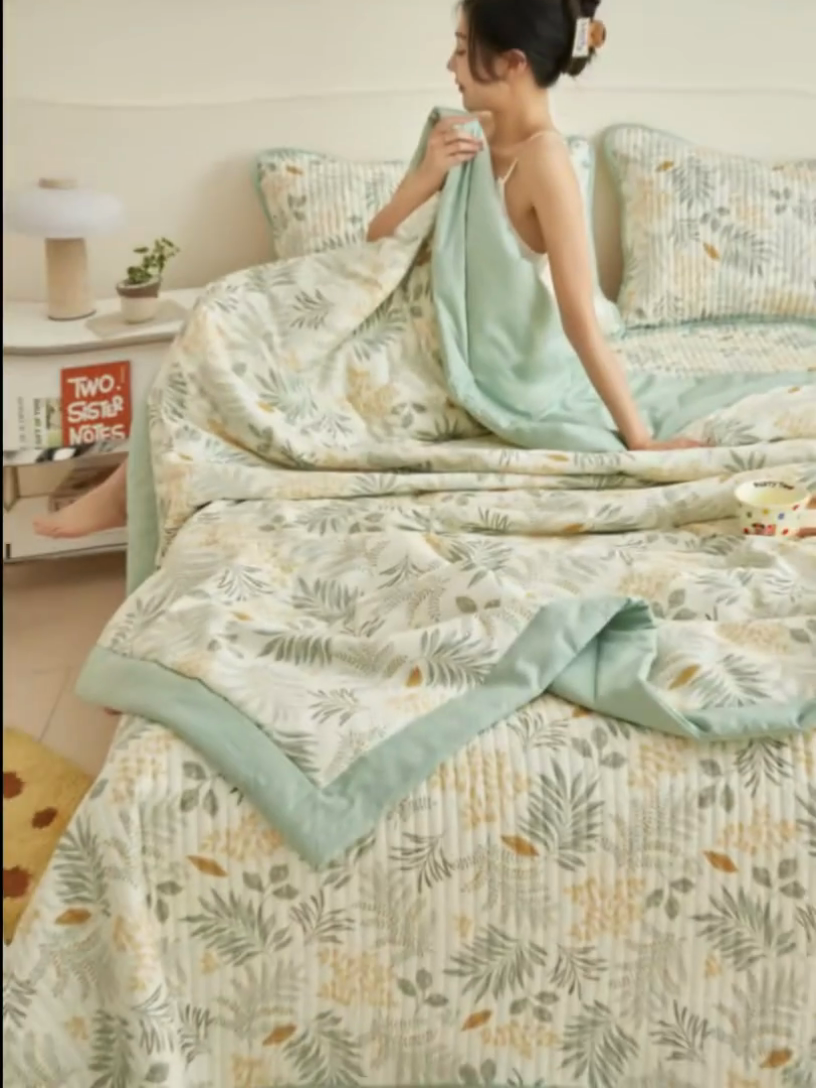 91家纺网 家纺一手货源 找家纺 （总）子由家居 2025新款纯棉印花夹棉床盖