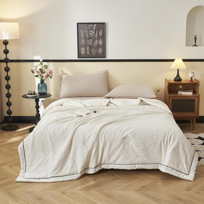 91家纺网 家纺一手货源 找家纺 （总）子由家居 2025新款水洗浮雕大豆被被子被芯