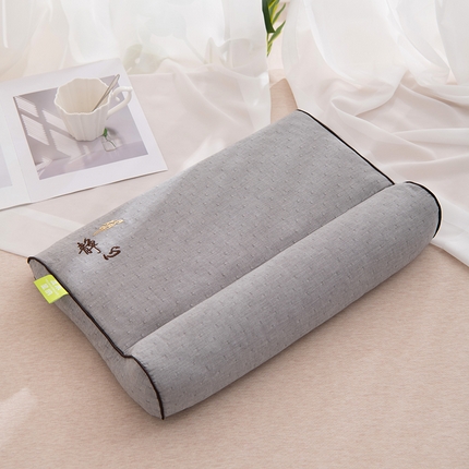 芯洲  2025新款成人水洗棉荞麦护颈养生理疗枕头枕芯 静心-灰  35*55cm
