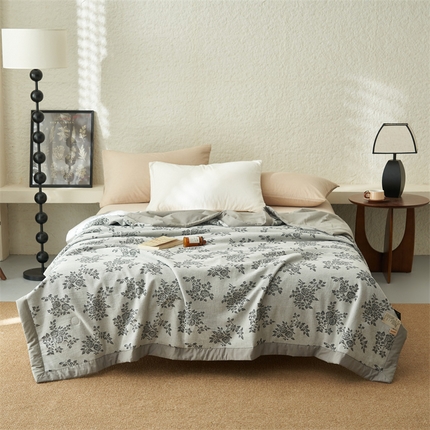 91家纺网 家纺一手货源 找家纺 （总）恒爱家纺 2025新款A类全棉双层纱提花夏被子被芯