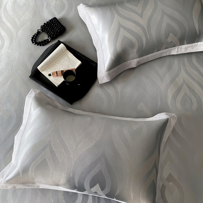 91家纺网 家纺一手货源 找家纺 由有家居 2025新款A类轻奢高精密7A抗菌色织可水洗冰丝床笠款凉席三件套 风尚