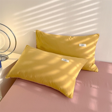 91家纺网 家纺一手货源 找家纺 （总）798家纺 2025新款全棉13070纯色双拼系列单枕套