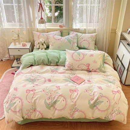 91家纺网 家纺一手货源 找家纺 （总）798家纺 2025新款全棉13370卡通印花四件套