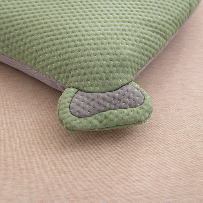 91家纺网 家纺一手货源 找家纺 芯洲 2025新款凉豆豆儿童学生枕卡通小象枕芯荞麦枕 魔术小象-绿  28*48cm