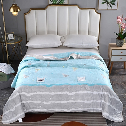 91家纺网 家纺一手货源 找家纺 富之纹家纺 2025新款钻石绒亲肤棉超声波夏被夏凉被空调被压花礼品直播引流爆款  夏日海洋