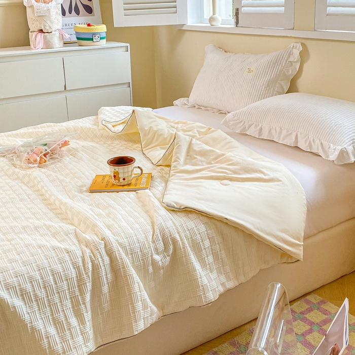 91家纺网 家纺一手货源 找家纺 （总）左右家纺 2025新款华夫格大豆夏被被子被芯