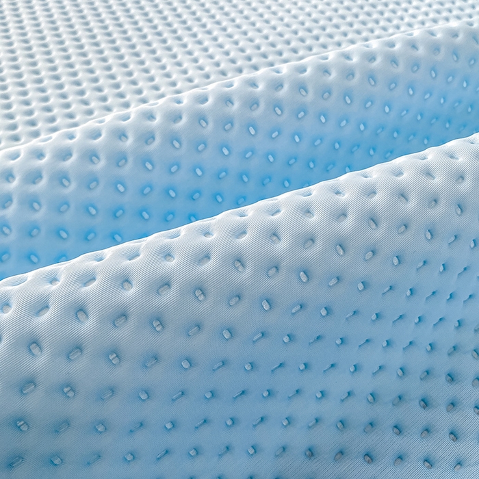 91家纺网 家纺一手货源 找家纺 眠势力 2025新款华夫格花边床笠豆豆凉席款夏季凉感床垫保护套 （提供买家秀） 天空蓝