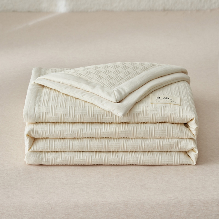 91家纺网 家纺一手货源 找家纺 子由家居 2025新款良品格大豆纤维夏被被子被芯 良品格-米白