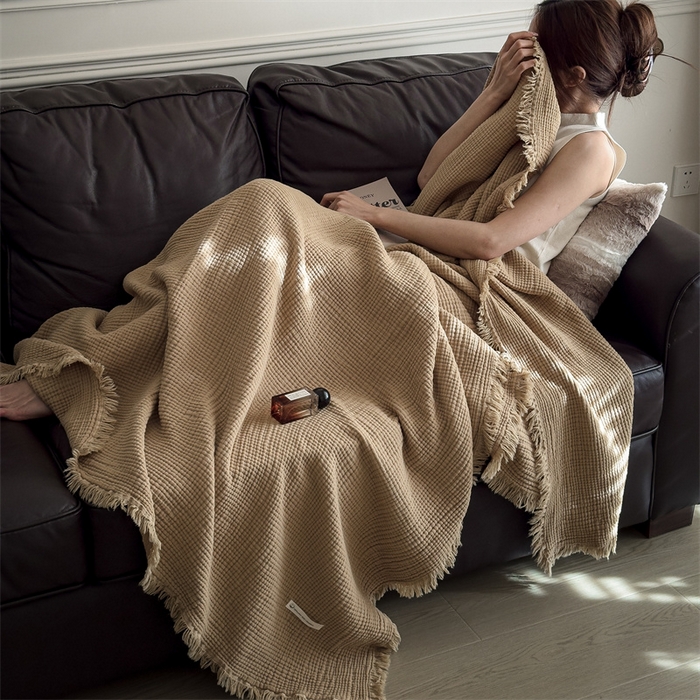 91家纺网 家纺一手货源 找家纺 （总）五月家纺 2025新款A类美拉德全棉夏被纱布毯空调毯飞机毯