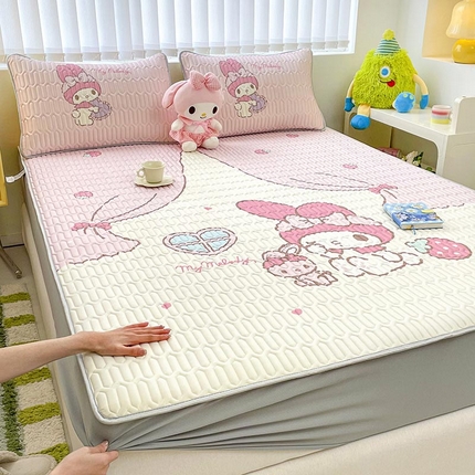 米帛2025新款大版三丽鸥乳胶凉席-床笠款 窗帘美乐蒂