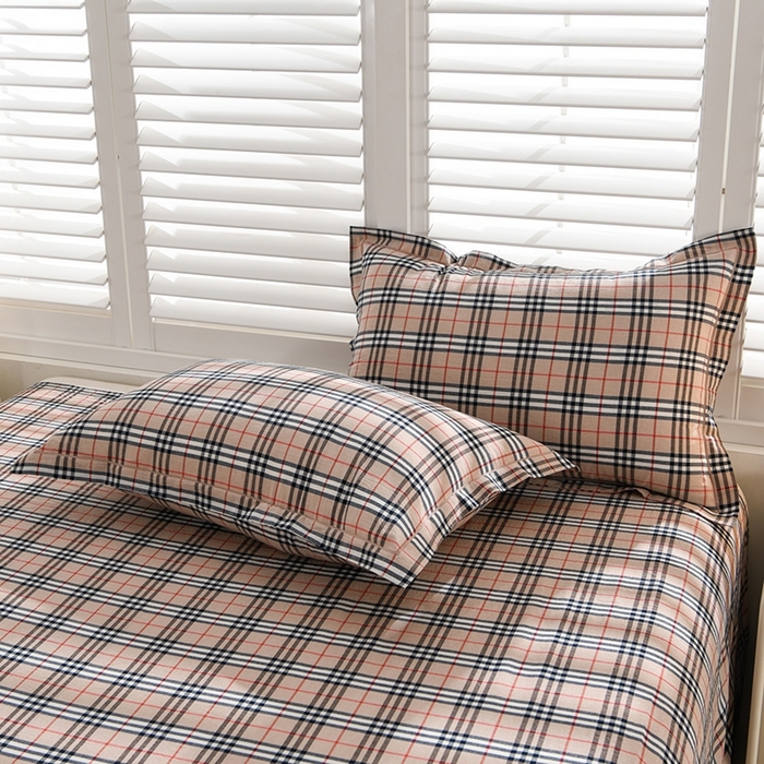 91家纺网 家纺一手货源 找家纺 润淳家居 2025新款A类全棉水洗棉四件套三件套 巴宝莉 迷你格