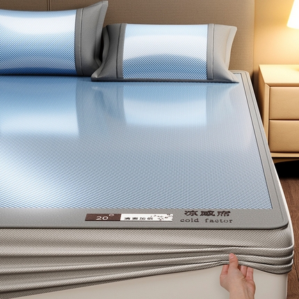 91家纺网 家纺一手货源 找家纺 （总）莱轩席业 2025新款轻柔丝凉席冰丝席-凉感席