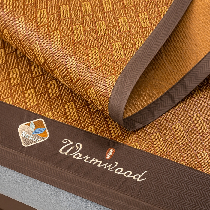 91家纺网 家纺一手货源 找家纺 81号家纺 2025新款古藤席三件套凉席三件套 古藤席-方格咖