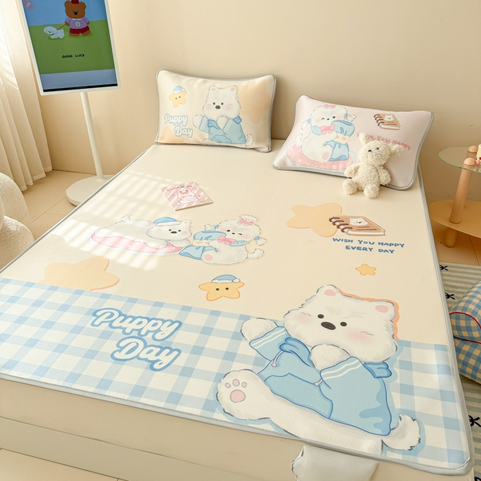 91家纺网 家纺一手货源 找家纺 慕尚家纺 2025新款凉感卡通工艺席 圆满