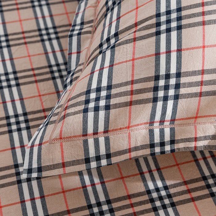 91家纺网 家纺一手货源 找家纺 润淳家居 2025新款A类全棉水洗棉四件套三件套 巴宝莉 迷你格