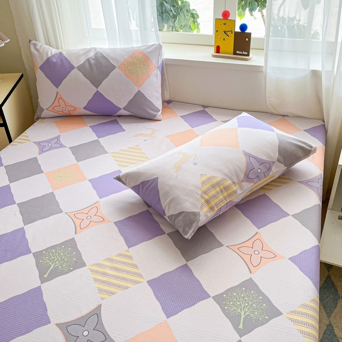 91家纺网 家纺一手货源 找家纺 莱通2025新款原棉老粗布床单 一路有你