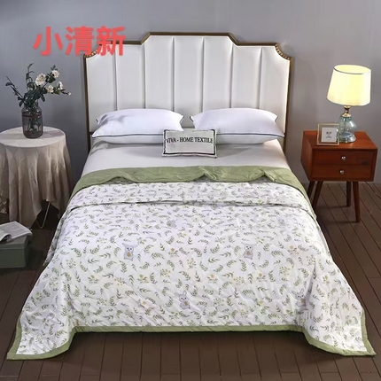 91家纺网 家纺一手货源 找家纺 富之纹家纺 2025新款水洗棉亲肤棉超声波压花夏被直播供应链引流爆款 小清新,小清新