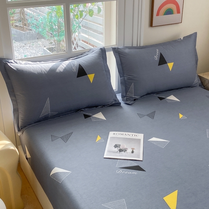 91家纺网 家纺一手货源 找家纺 凌云2025新款13372A类全棉床笠    英伦时尚