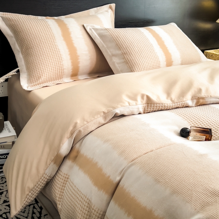 91家纺网 家纺一手货源 找家纺 倾慕家纺 2025新款60S提花全棉四件套 波格米