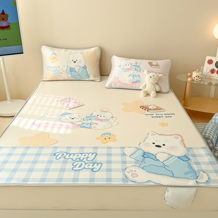 91家纺网 家纺一手货源 找家纺 慕尚家纺 2025新款凉感卡通工艺席 圆满