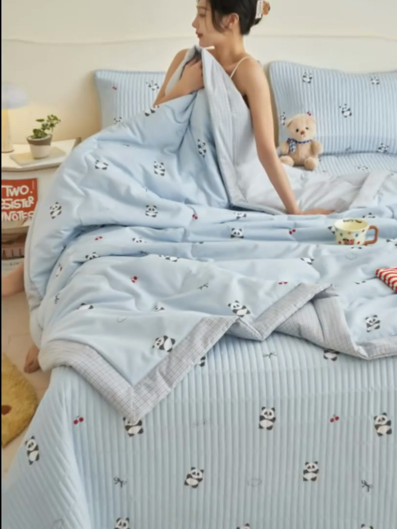 91家纺网 家纺一手货源 找家纺 子由家居 2025新款纯棉新疆棉花被被子被子 棉花被-熊猫乐园