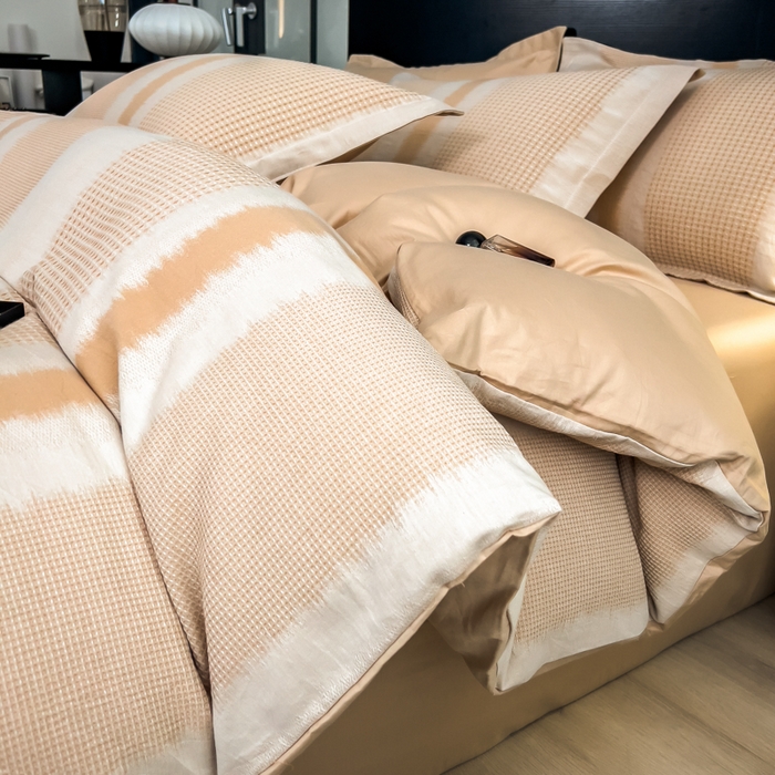 91家纺网 家纺一手货源 找家纺 倾慕家纺 2025新款60S提花全棉四件套 波格米