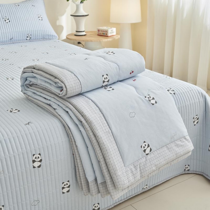 91家纺网 家纺一手货源 找家纺 子由家居 2025新款纯棉新疆棉花被被子被子 棉花被-熊猫乐园