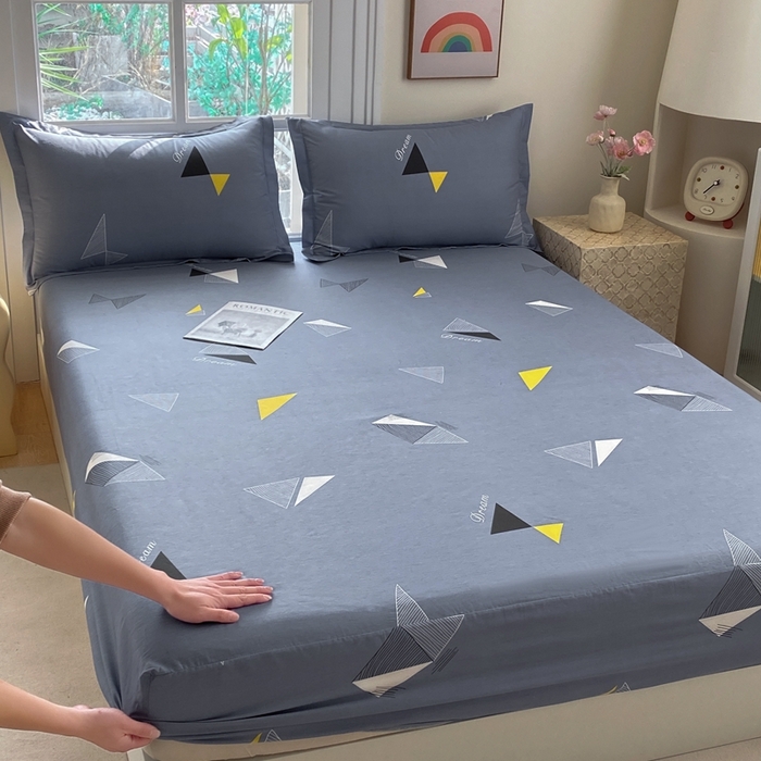 91家纺网 家纺一手货源 找家纺 凌云2025新款13372A类全棉床笠    英伦时尚