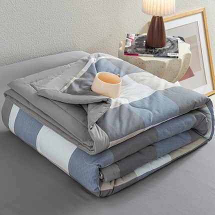 91家纺网 家纺一手货源 找家纺 （总）慕木家纺 2025新款A类水洗棉无印风纯色新疆棉花夏被空调被（抽空压缩可供跨境）