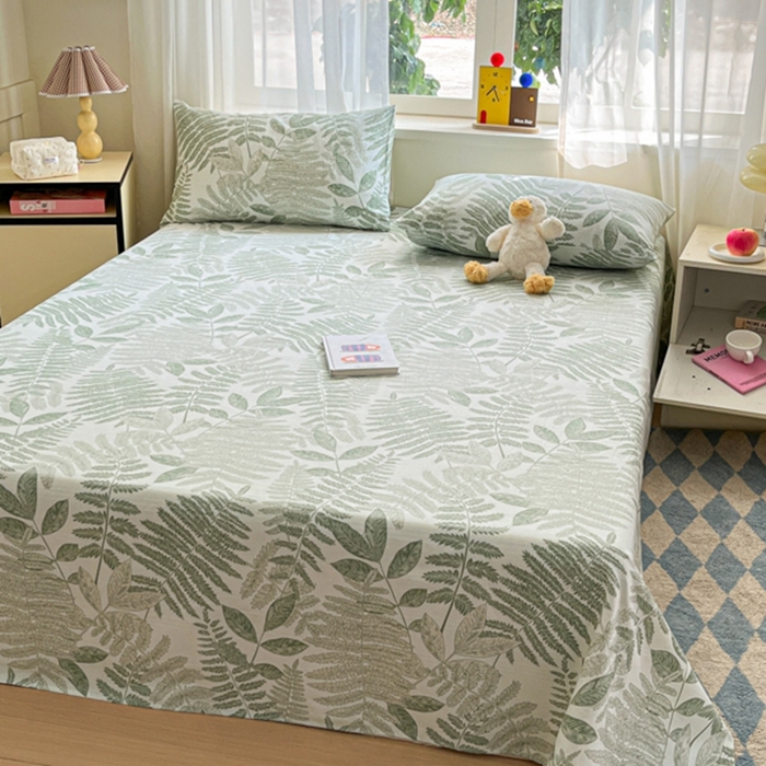 91家纺网 家纺一手货源 找家纺 莱通2025新款原棉老粗布床单 叶青春