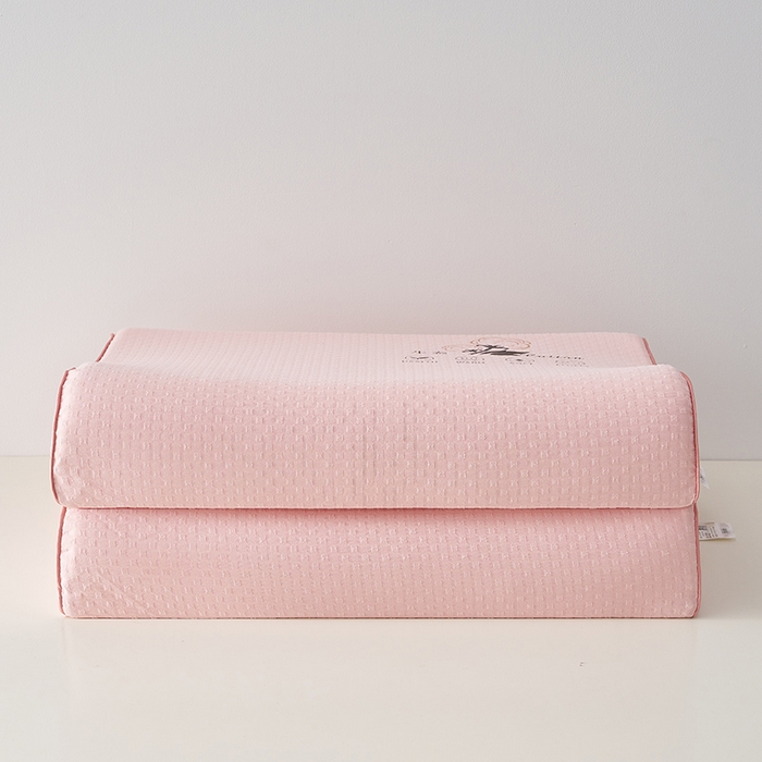 91家纺网 家纺一手货源 找家纺 沃兰国际 2025新款生态乳胶枕枕头枕芯 粉色曲线