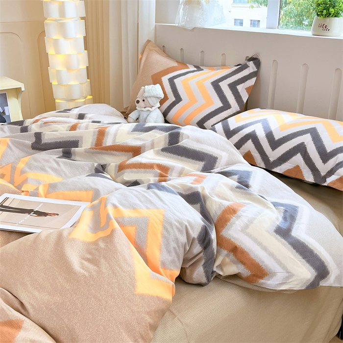 91家纺网 家纺一手货源 找家纺 大吉 2025新款100全棉纯棉喷气小清新被套四件套纯棉三件套床笠四件套单被套单枕套 巴洛克