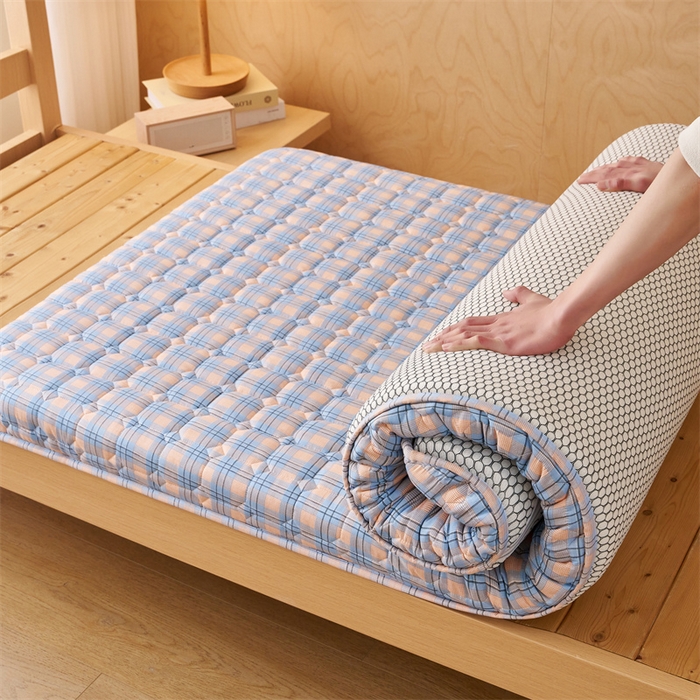 91家纺网 家纺一手货源 找家纺 艺博床垫 2025新款水洗棉棉花学生床垫 简兮蓝